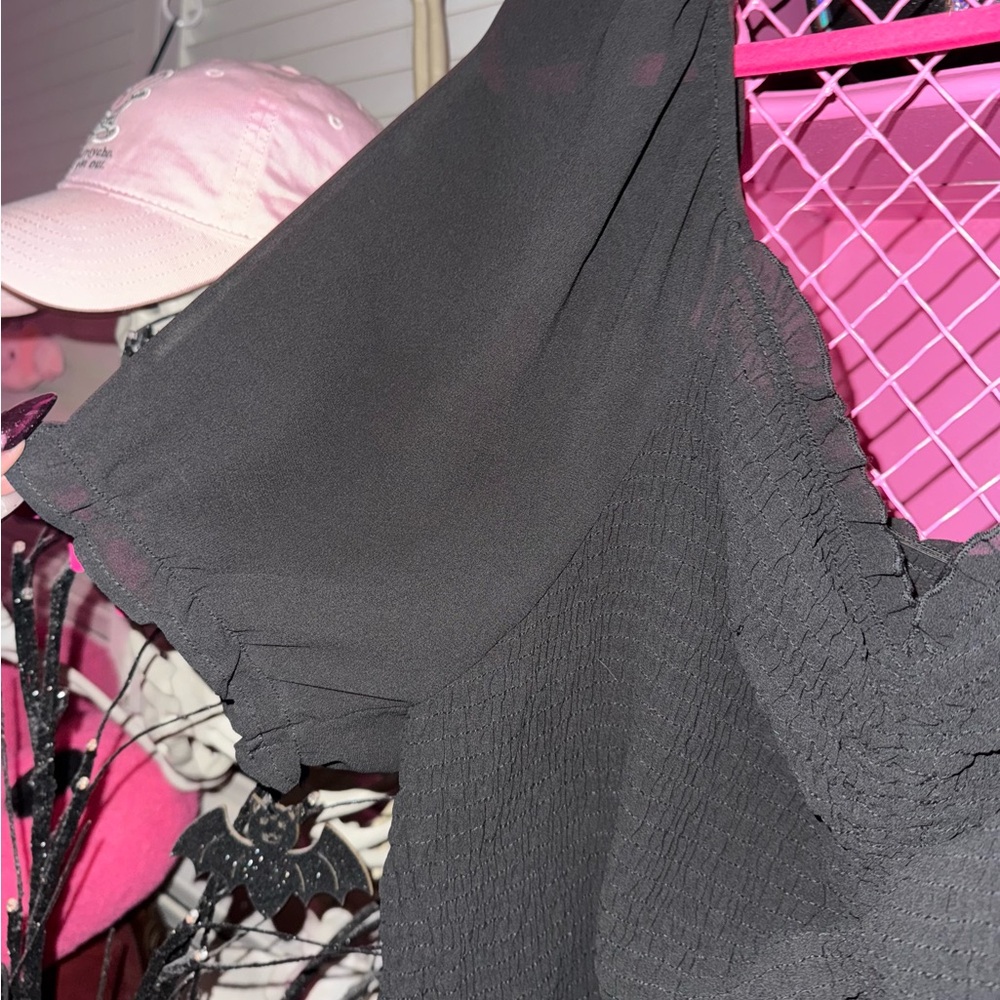 Zenobia Ruched Puff Sleeve Top 3x - Picture 2 of 5